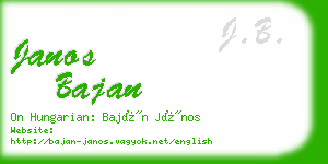 janos bajan business card